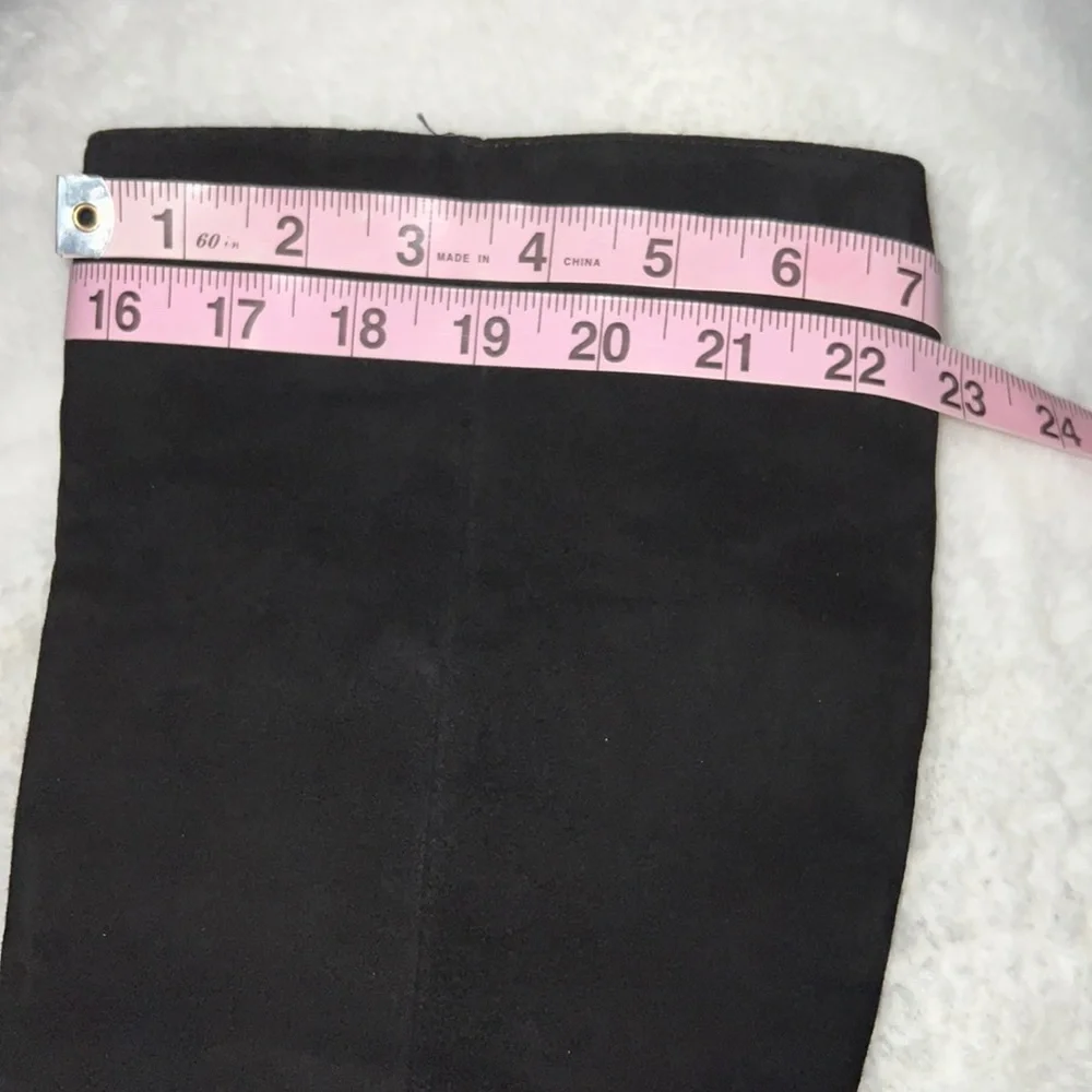 GIANNI BINI knee High Black Suede Boots.  #45